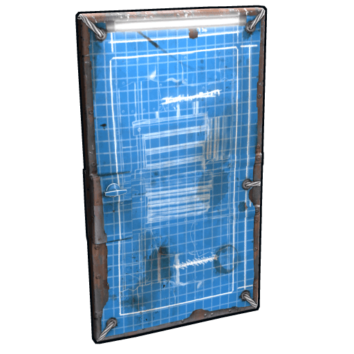 Blueprint Metal Door
